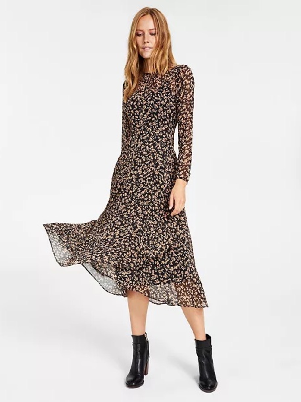 Tommy Hilfiger midi maxi 10 women
Crossover-Hem Midi Dress printed black beige - Picture 1 of 3